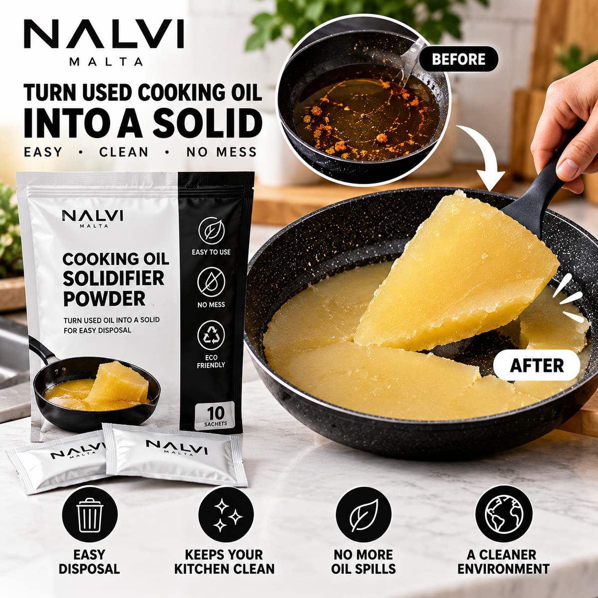 NALVI™ Cooking Oil Solidifier
